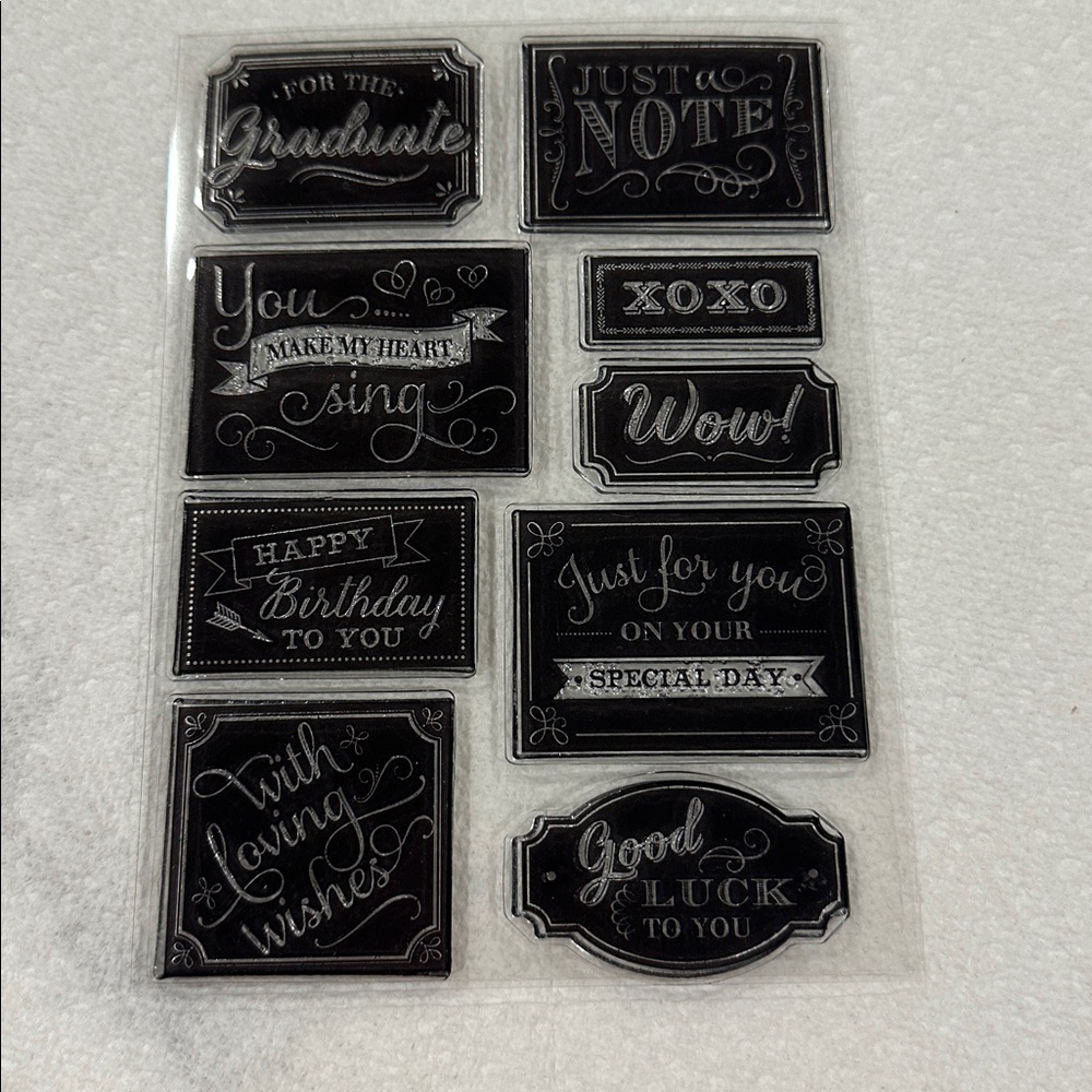 Clear Stamp Collection with Floral and Sentiment Designs - Picture 12 of 12